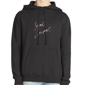 Saint Laurent Animal Print Black Hoodie